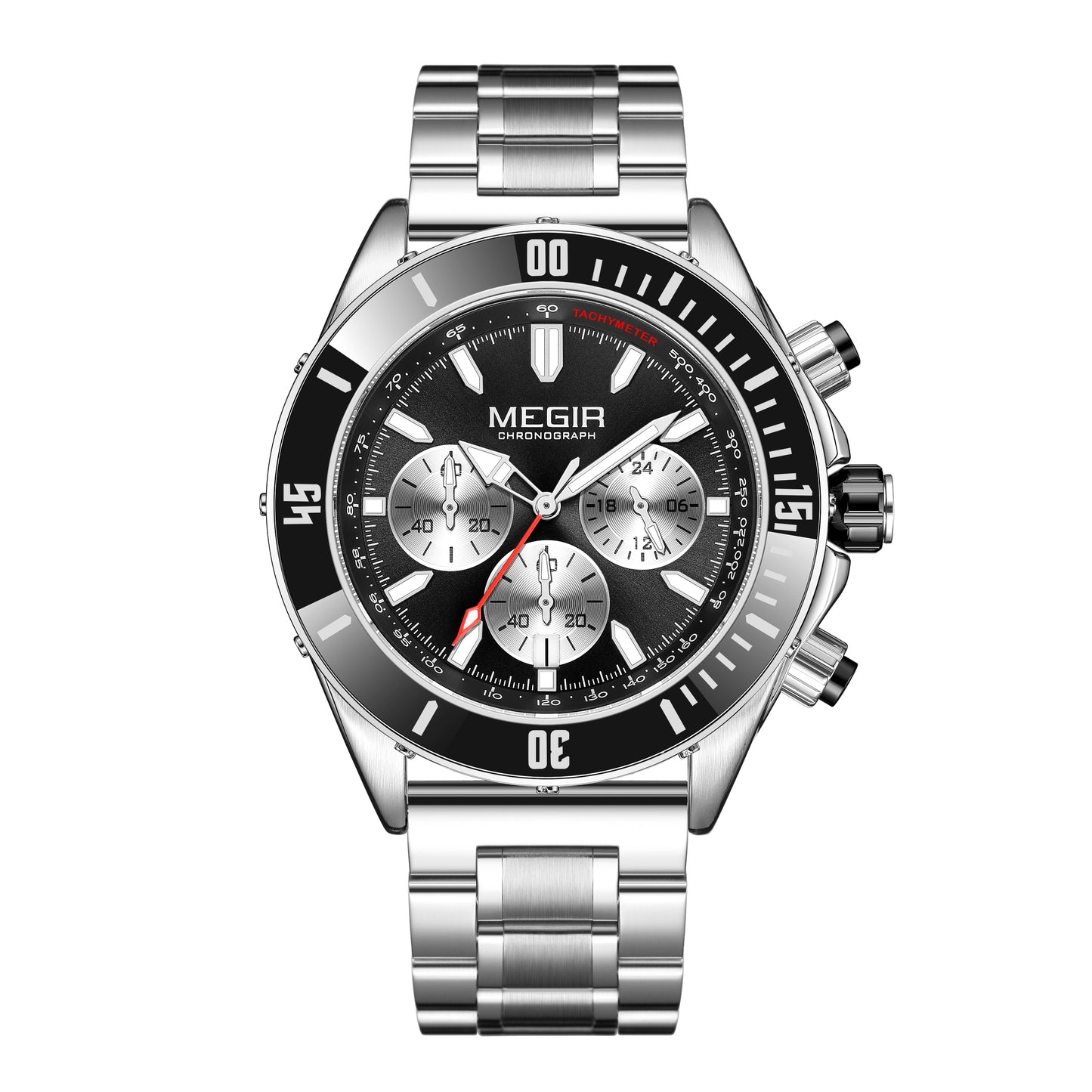 MEGIR Watch with Chronograph Men Fashion Quartz Military Waterproof Calendar Business Casual Wrist Watches Clock Montre Homme