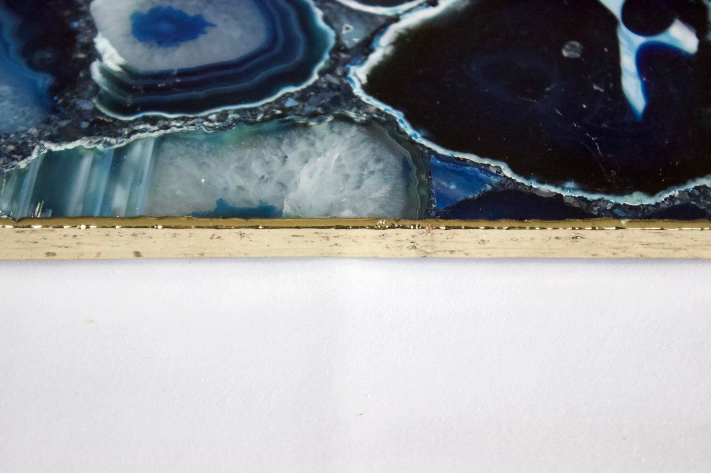 Blue Agate Wall Clock | Square-3