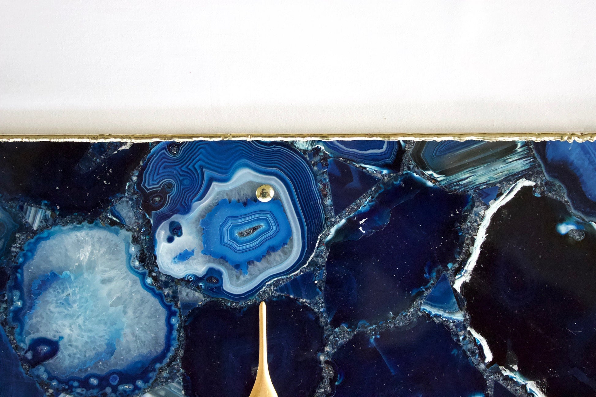 Blue Agate Wall Clock | Square-2