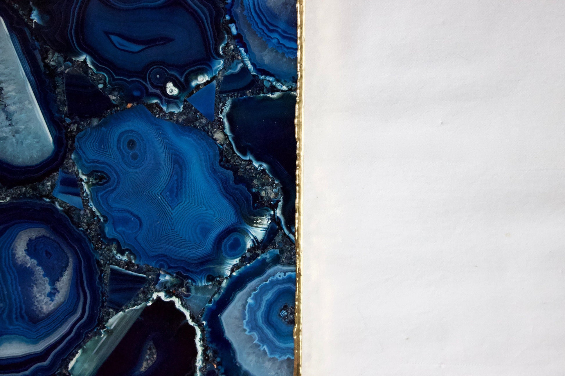 Blue Agate Wall Clock | Square-1