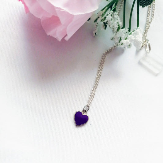 Purple Wisdom Heart Necklace, Playing Cards inspired Queen of Hearts | by lovedbynlanla