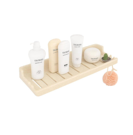 FOSSA Classic Ceramic Wall Mounted Shower Shelf Rack – Anti-Bacterial, Anti-Slip Organizer for Bathroom Storage | Stylish Multi-Soap Shower Holder | Ivory (Glossy Finish)-0